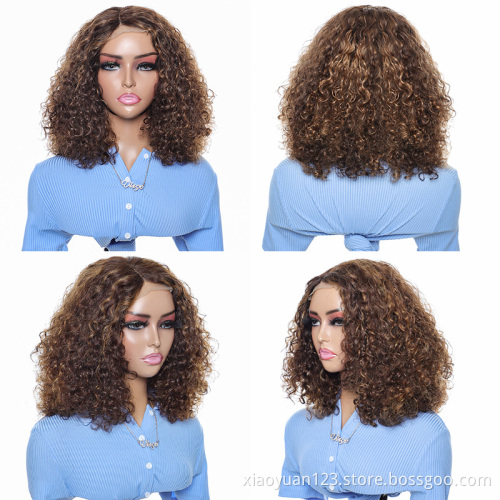 180% density transparent lace wig 100%virgin Brazilian hair pre plucked  T part  Human hair lace front wig for black women